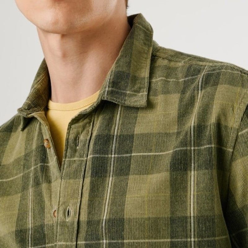 Πουκάμισο regular fit Caster Olive Pepe jeans