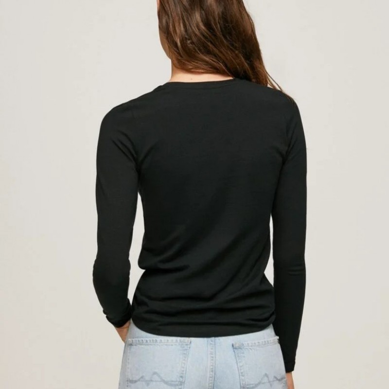 Blouse long sleeved New virginia Black Pepe jeans