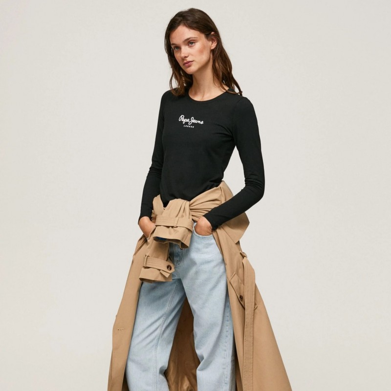 Blouse long sleeved New virginia Black Pepe jeans