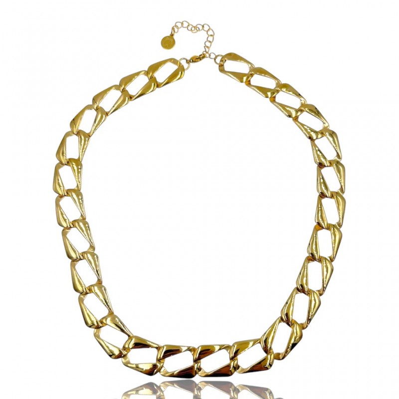 Thick steel gold-plated chain necklace Golden Elephantina