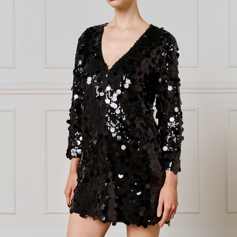 Dress mini relaxed longsleeved black Access
