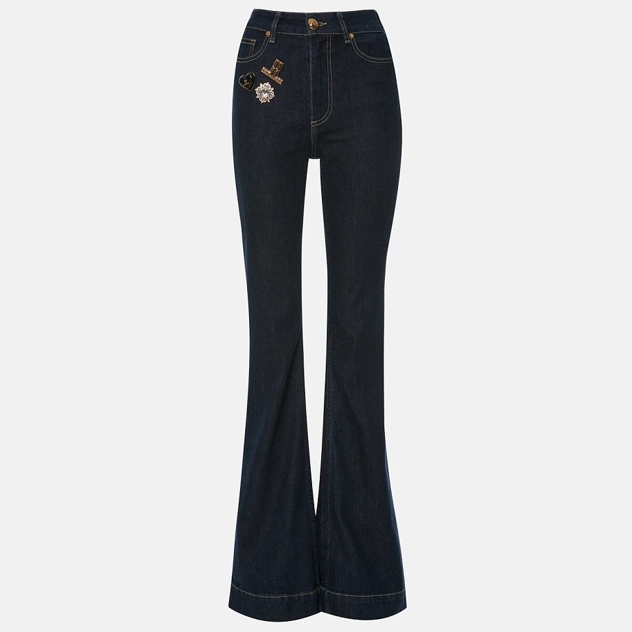 Flared jeans with pins Blue Lynne