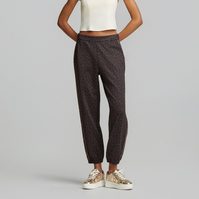 Animal print tracksuit pants Grey Lynne
