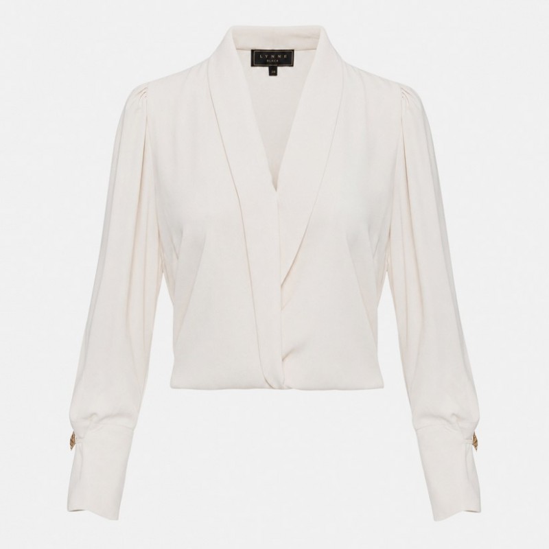 Blouse with sleeve detail Ecru Lynne