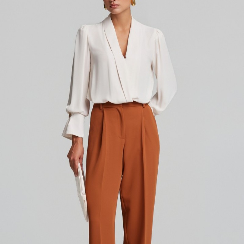 Blouse with sleeve detail Ecru Lynne