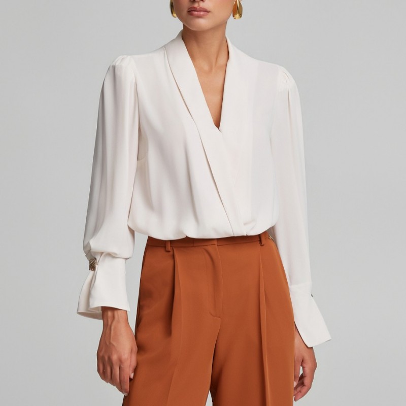 Blouse with sleeve detail Ecru Lynne