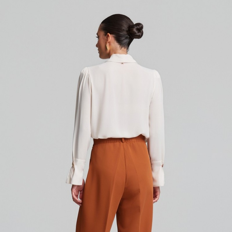 Blouse with sleeve detail Ecru Lynne