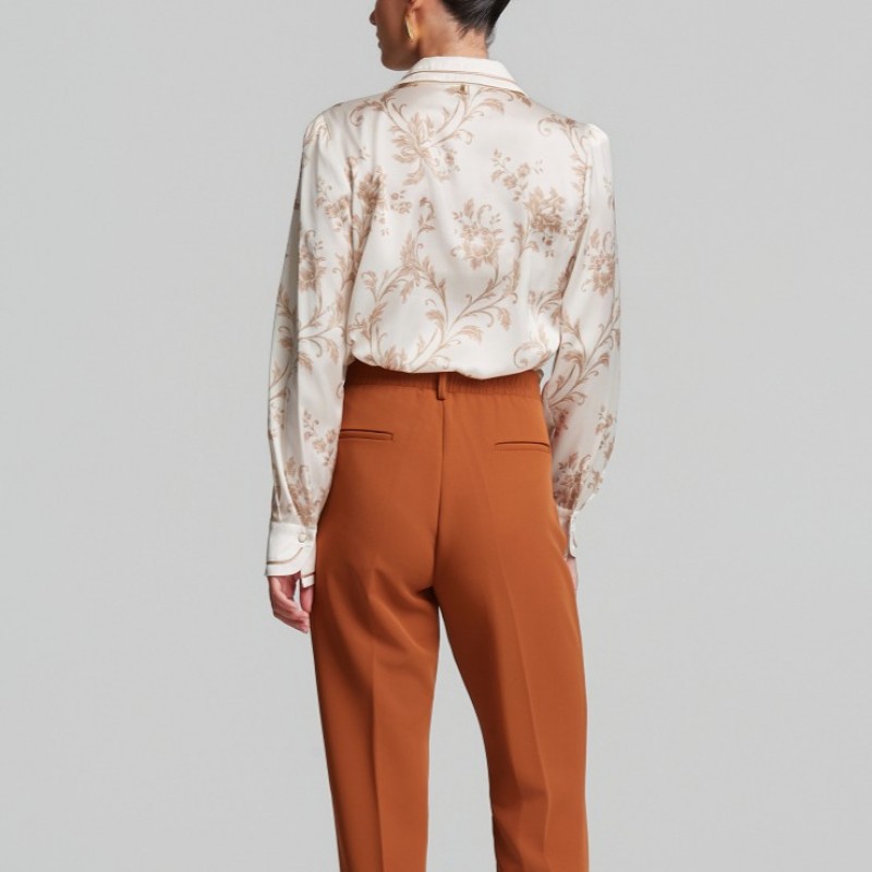 Satin-look shirt Ecru Lynne