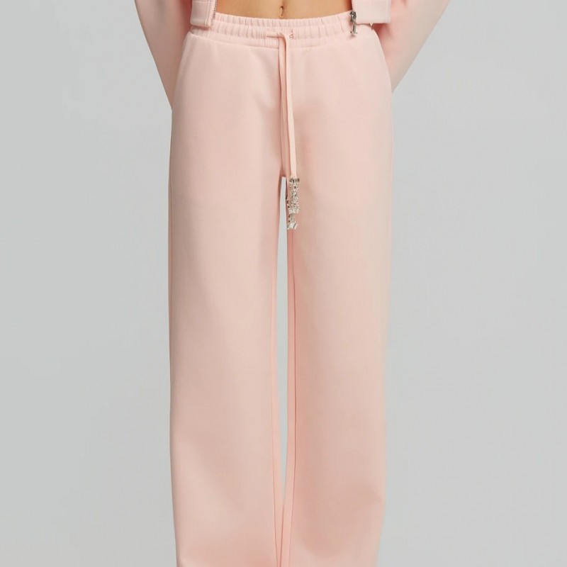 Παντελόνι φόρμας με κρύσταλλα στα κορδόνια Pink Lynne