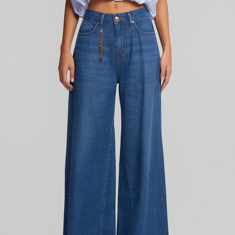 High-waisted wide-leg jeans Blue Lynne