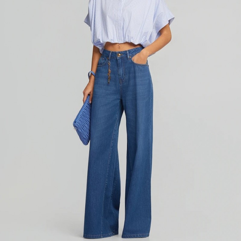 High-waisted wide-leg jeans Blue Lynne