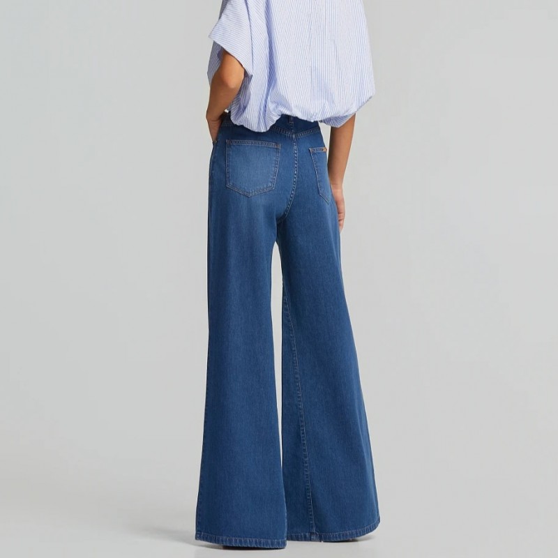 High-waisted wide-leg jeans Blue Lynne