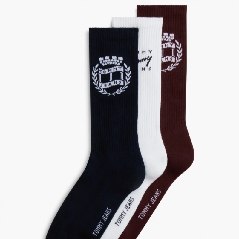 Socks unisex 3pack crest giftbox Multi Tommy jeans