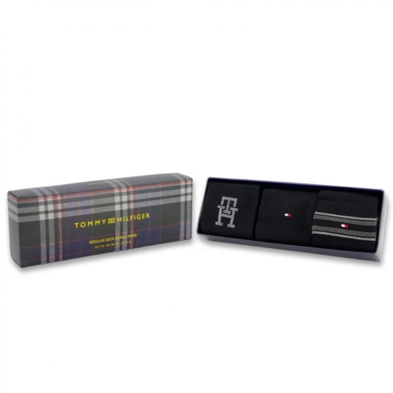 Socks 3pack giftbox monogram Black Tommy jeans