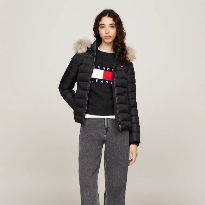 Jacket basic hooded ext Black Tommy jeans