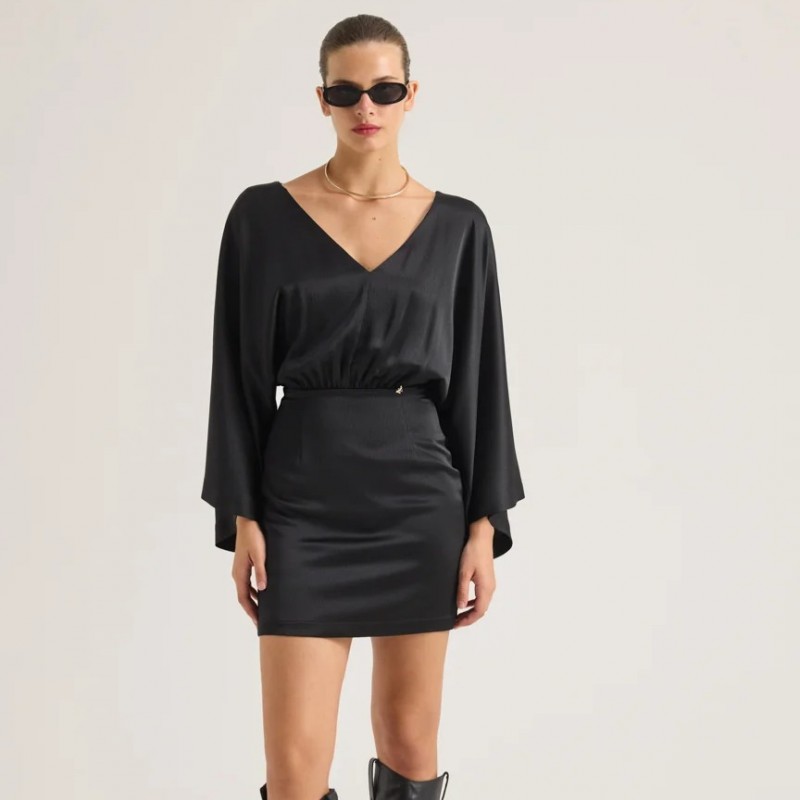 Mini dress long sleeves Danni Black Enzzo