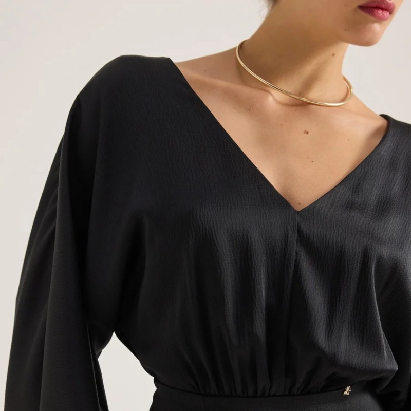 Mini dress long sleeves Danni Black Enzzo