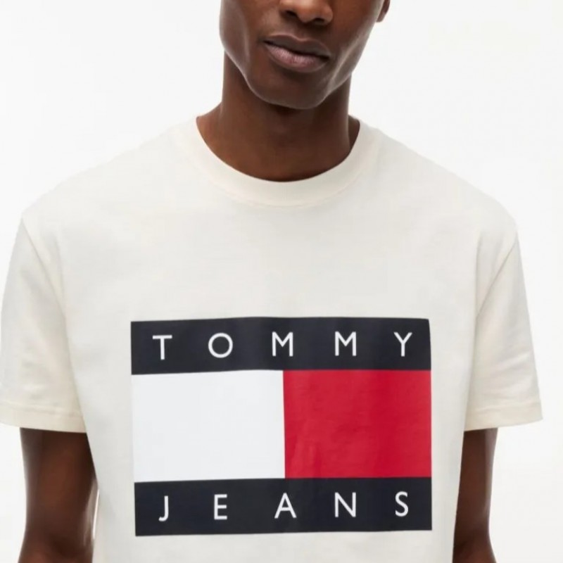T-shirt TJM Big flag White Calico Tommy jeans