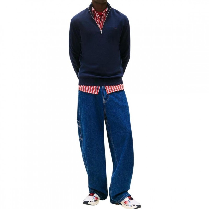 Sweater TJM 1/4 zip ess light Blue Tommy jeans