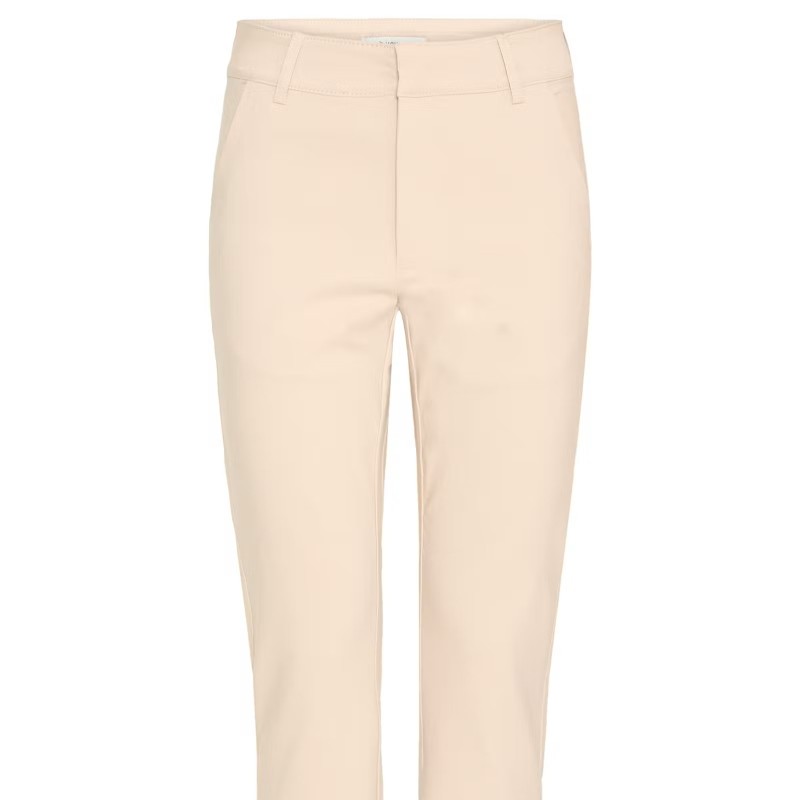 Παντελόνι σε στενή γραμμή Bydixi Beige B.Young