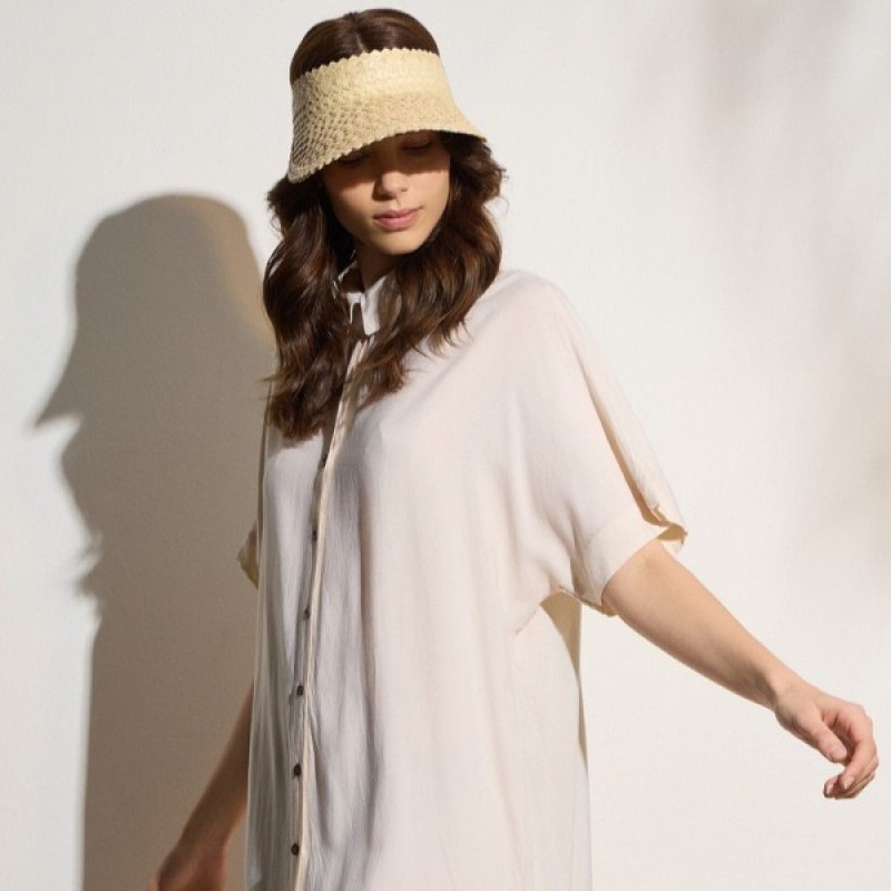Shirtdress with buttons Beige Fullah Sugah