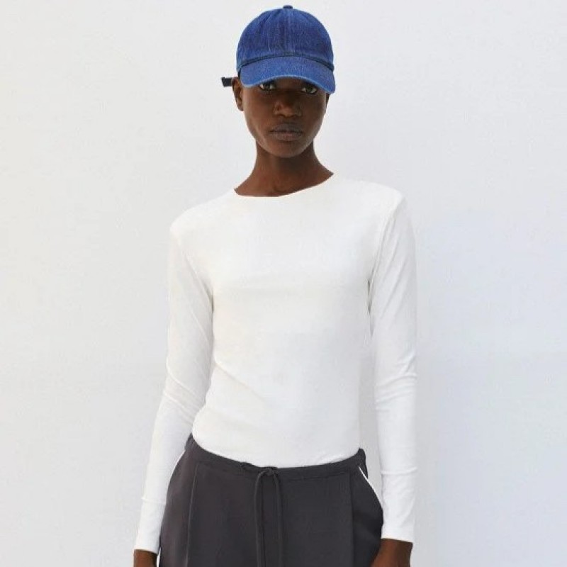 Long-sleeved blouse with padding White Access