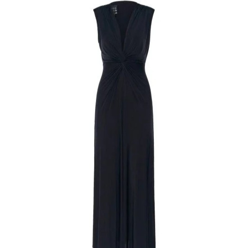 Maxi dress with knot and slit Black Access