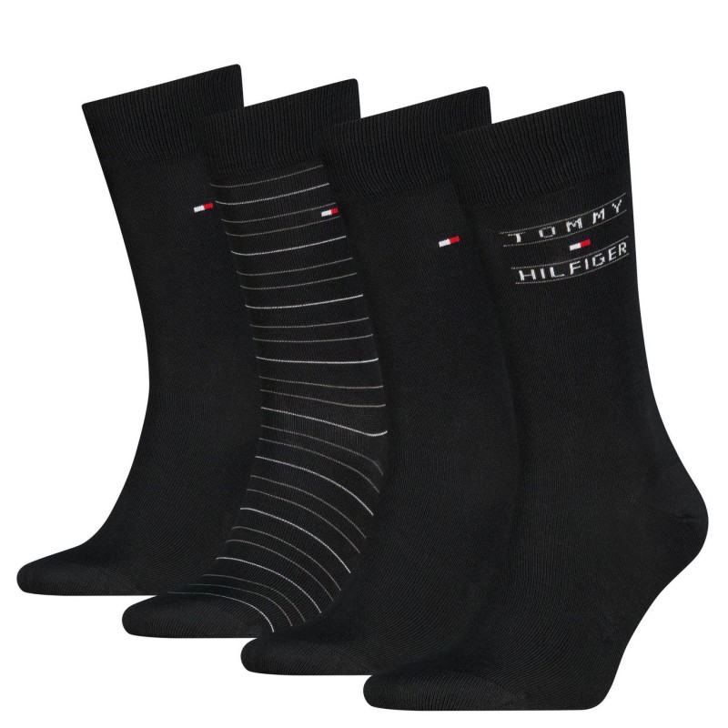 Κάλτσες 4pack giftbox stripe Black Tommy jeans
