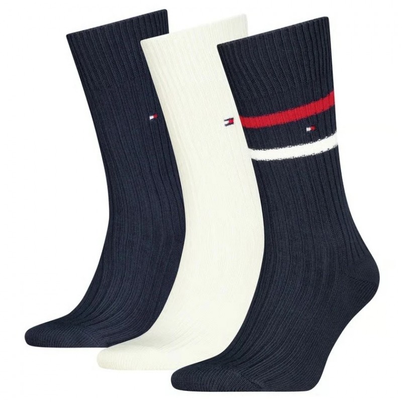 Κάλτσες 3pack giftbox bootsock Blue Tommy jeans