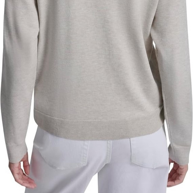 Sweater knitted Logo Ecru DKNY