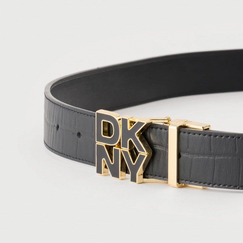Belt reversible stacked Black/Gold DKNY