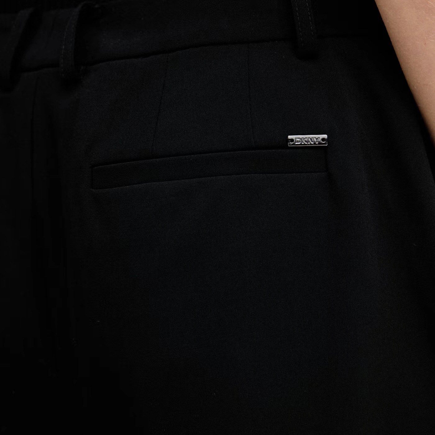 Trousers wide leg Black DKNY