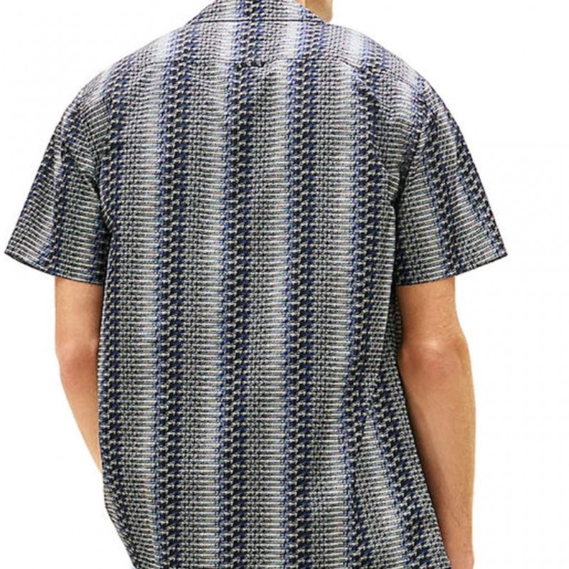 Shirt short sleeved TJM  AOP CAMP Black Tommy jeans