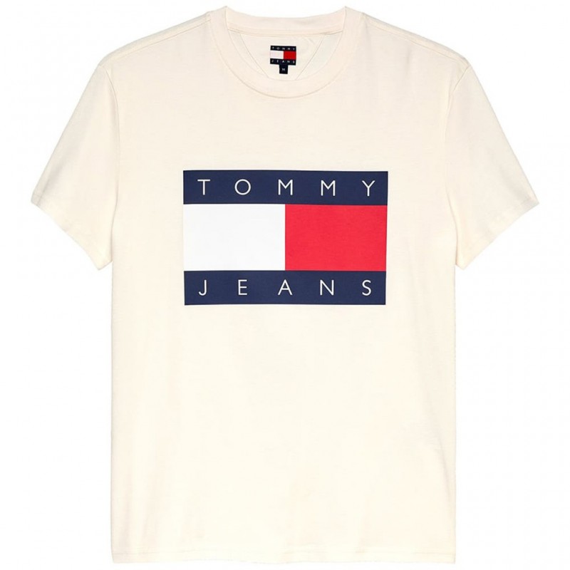 T-shirt TJM Big flag White Calico Tommy jeans