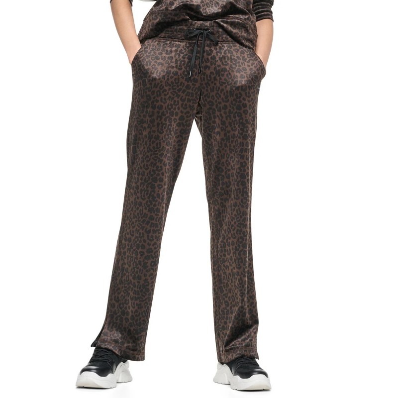 Jogger pants mid rise leopard Brown DKNY