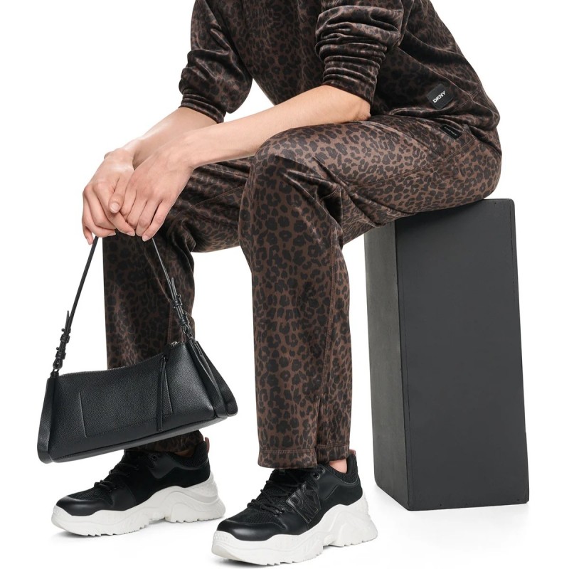 Jogger pants mid rise leopard Brown DKNY