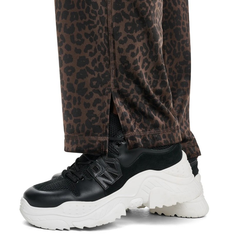 Jogger pants mid rise leopard Brown DKNY