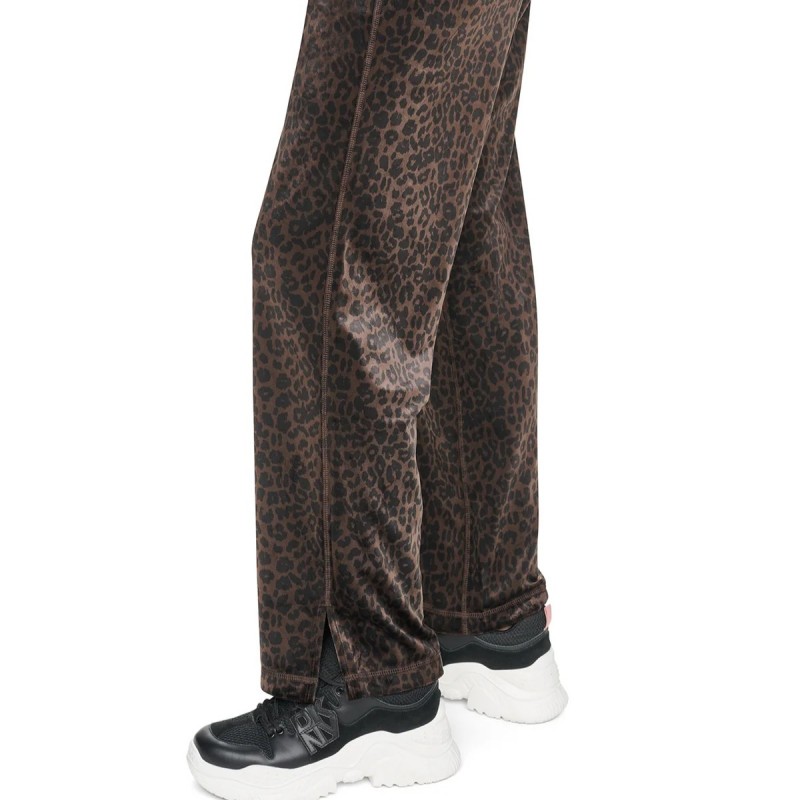 Jogger pants mid rise leopard Brown DKNY