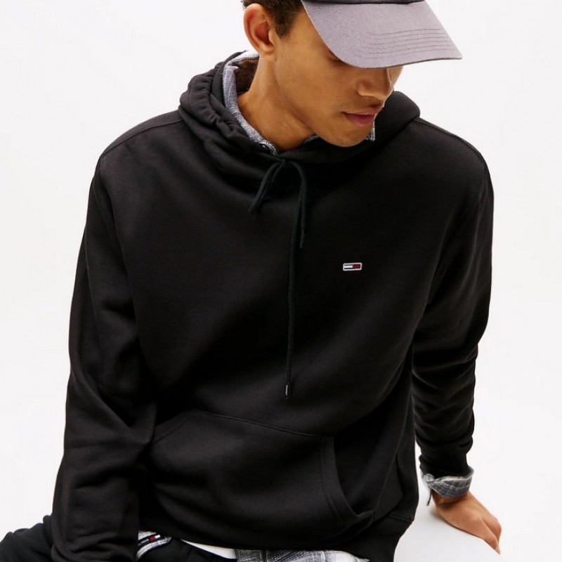 Φούτερ με κουκούλα TJM Reg s flag Black Tommy jeans