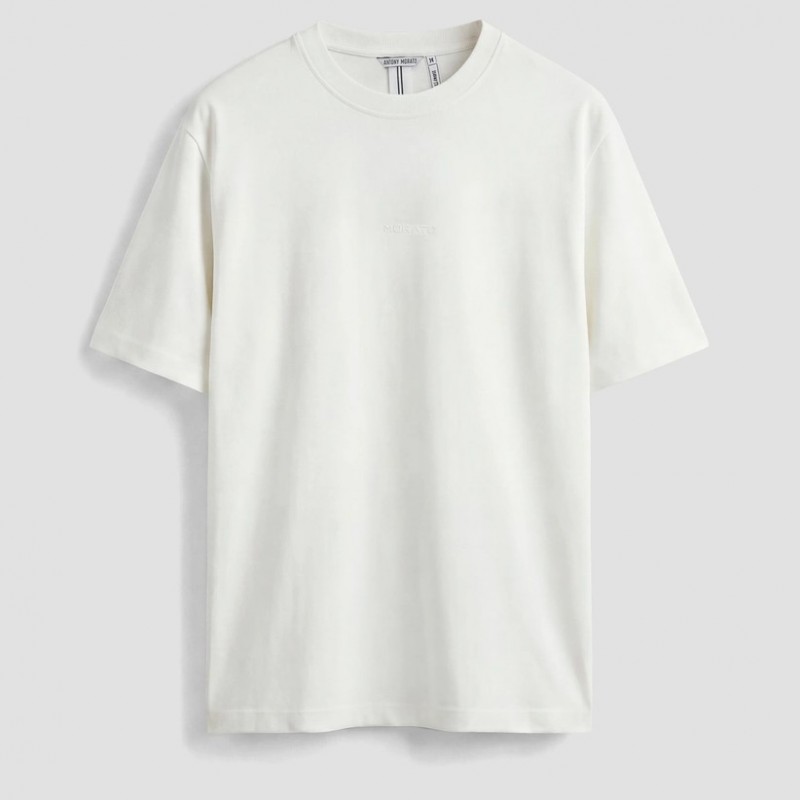 Μπλούζα με κοντό μανίκι Jersey rubber logo White Antony Morato