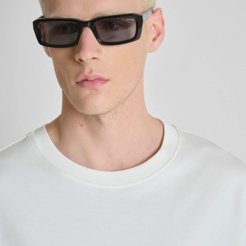 Μπλούζα με κοντό μανίκι Jersey rubber logo White Antony Morato