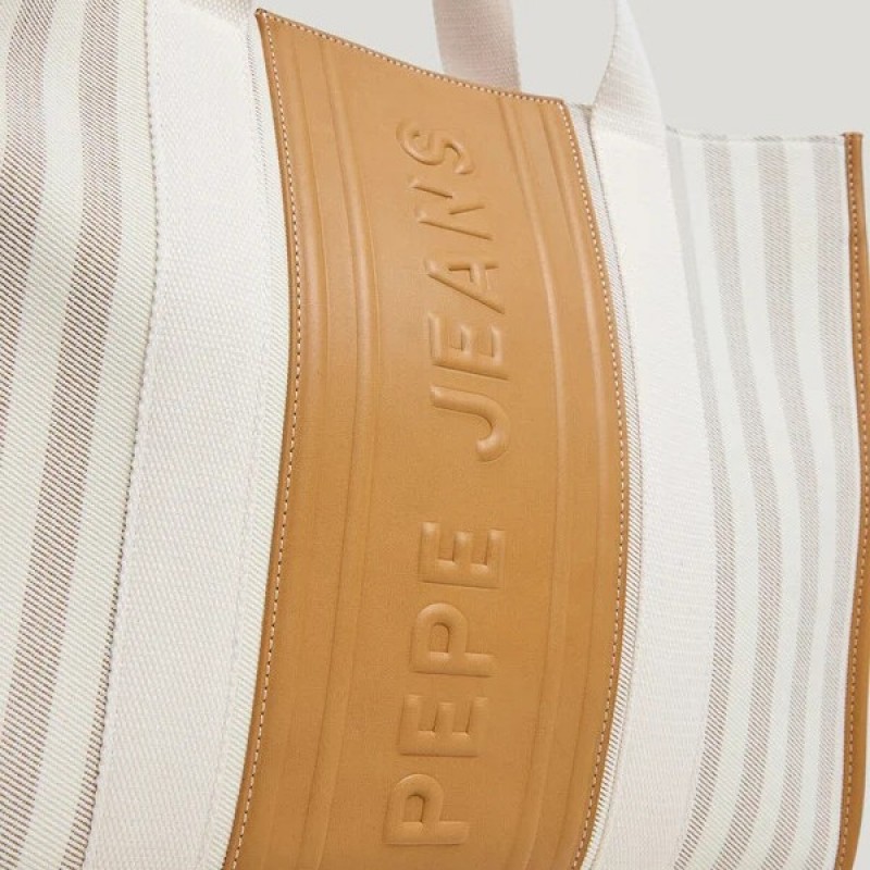 Bag shopper Niza Beige Pepe jeans