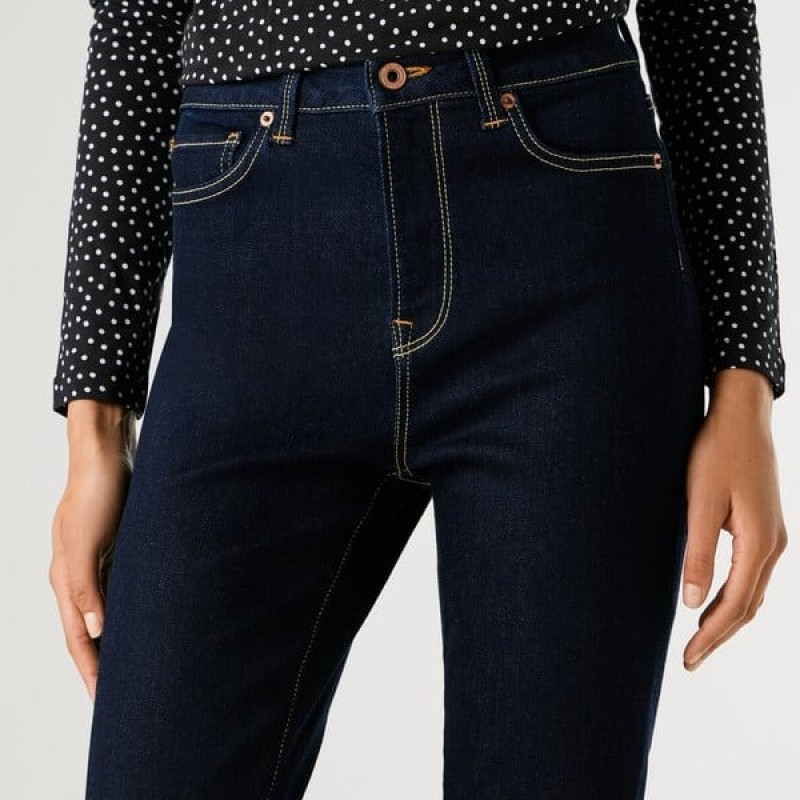Τζίν high-rise flare fit Dion Blue Pepe jeans