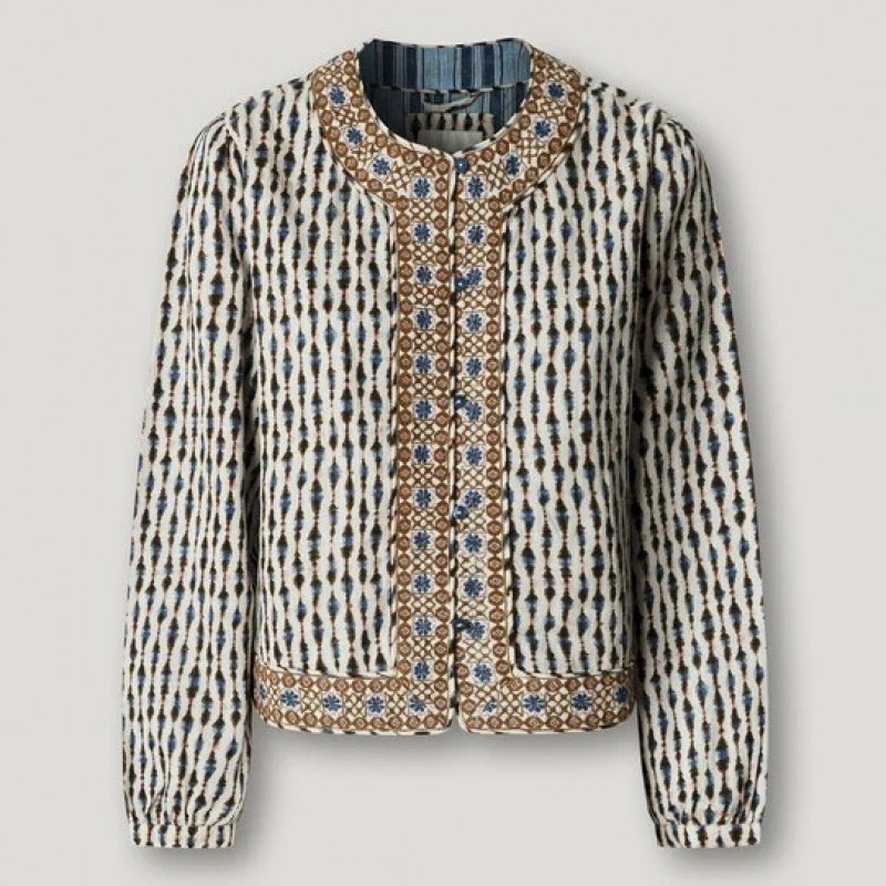 Jacket Ikat printed Kim White Pepe jeans
