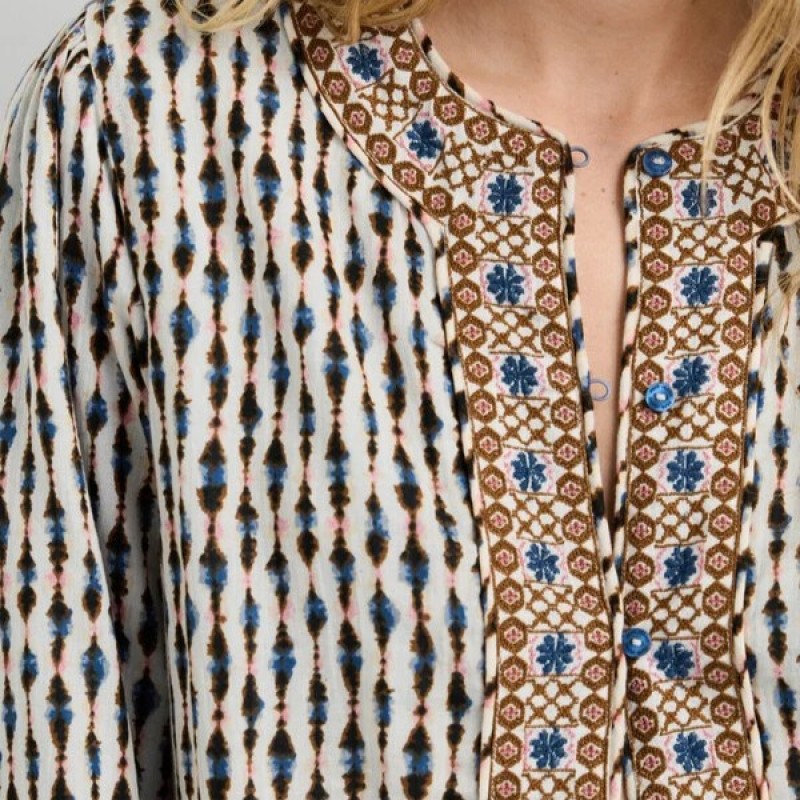 Jacket Ikat printed Kim White Pepe jeans