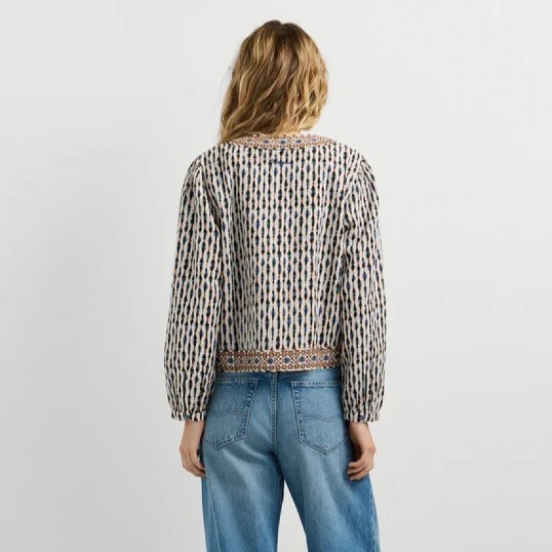 Jacket Ikat printed Kim White Pepe jeans