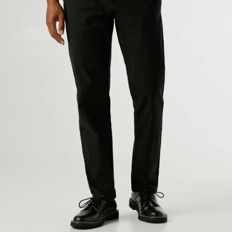 Pants chino twill Black Pepe jeans