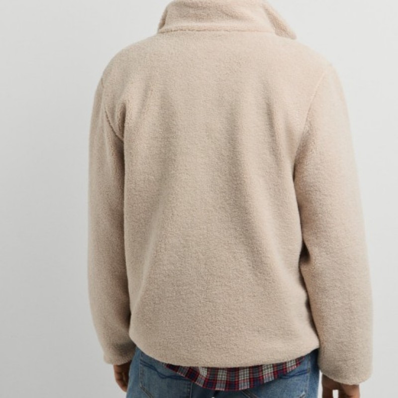 Jacket Borg regular fit Beige Pepe jeans