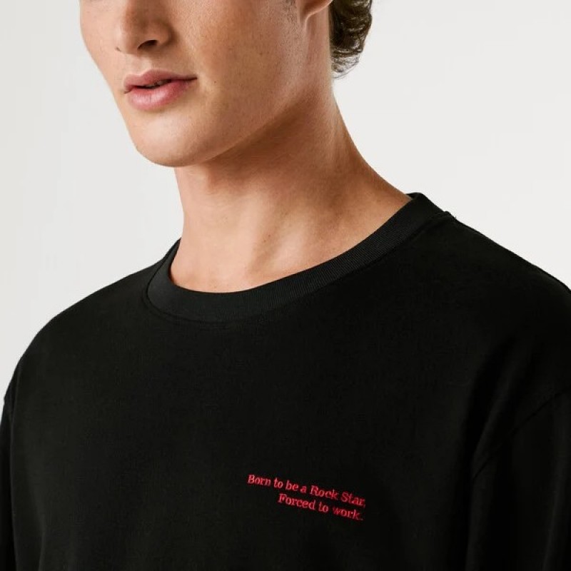 Μπλούζα με μακρύ μανίκι Somer Black Pepe Jeans