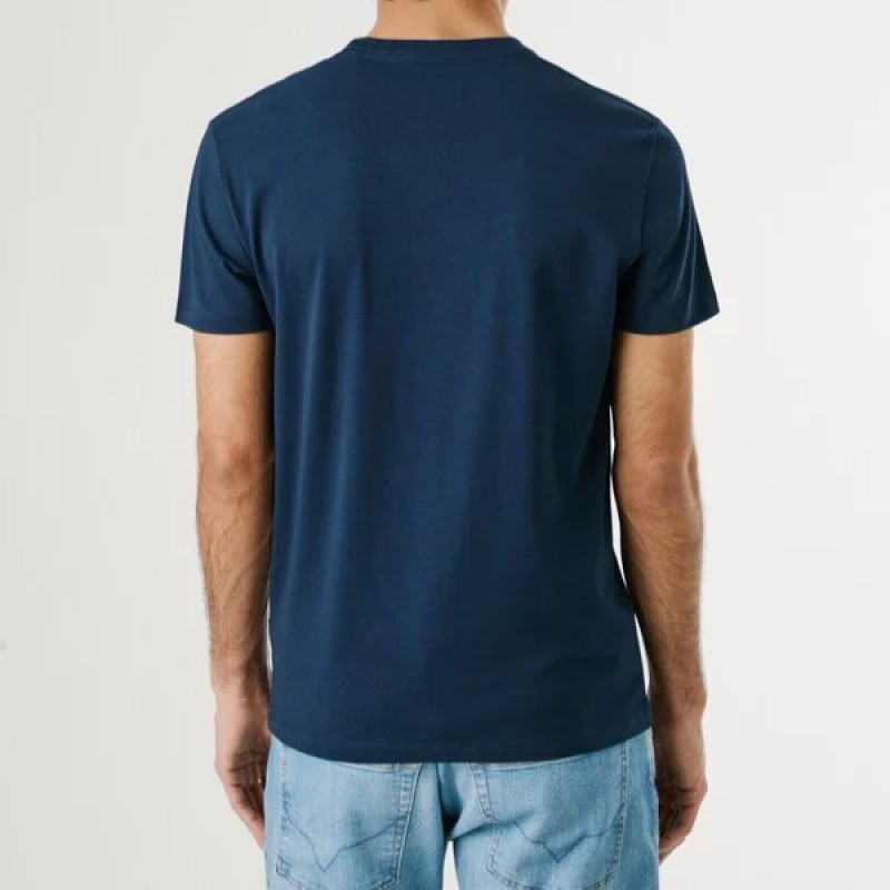 T-shirt essentials original stretch Blue Pepe jeans